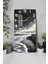 Siyah Beyaz Sahil Dalgaları Temalı Temperli Cam Duvar Saati – 30X60 cm Uv Baskı– CUSD065 6
