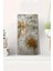 Temperli Cam Tablo Saat – Altın Çiçek Detaylı Modern Dekoratif Tasarım (30X60CM)– Uv Baskı– CUSD122 1