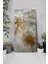 Temperli Cam Tablo Saat – Altın Çiçek Detaylı Modern Dekoratif Tasarım (30X60CM)– Uv Baskı– CUSD122 6
