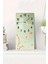 Pastel Yeşil Zemin Üzerinde Kelebek Desenli Temperli Cam Tablo Saat 30×60 cm Hd Uv Baskı– CUSD244 1