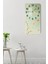 Pastel Yeşil Zemin Üzerinde Kelebek Desenli Temperli Cam Tablo Saat 30×60 cm Hd Uv Baskı– CUSD244 5
