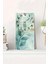 Yeşil Yaprak Desenli Temperli Cam Tablo Saat – 30×60 cm Hd Uv Baskı– CUSD211 1