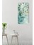 Yeşil Yaprak Desenli Temperli Cam Tablo Saat – 30×60 cm Hd Uv Baskı– CUSD211 5