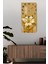 Altın Sarısı Zeminli Lilyum Çiçek Desenli Temperli Cam Tablo Saat – 30×60 cm Hd Uv Baskı– CUSD201 2