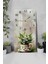 Zambak Buketi Fincan Desenli Temperli Cam Tablo Saat 30X60 cm | Hd Uv Baskı– CUSD196 6