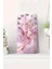 Pembe Soyut Desenli Temperli Cam Tablo Saat – 30X60 cm | Hd Uv Baskı– CUSD166 1