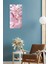 Pembe Soyut Desenli Temperli Cam Tablo Saat – 30X60 cm | Hd Uv Baskı– CUSD166 4