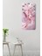 Pembe Soyut Desenli Temperli Cam Tablo Saat – 30X60 cm | Hd Uv Baskı– CUSD166 5