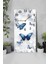 Mavi Kelebek Temalı Temperli Cam Tablo Saat – 30X60 cm | Hd Uv Baskı– CUSD155 6