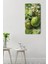 Yeşil Meyve ve Çiçek Desenli Temperli Cam Tablo Saat 30×60 cm Hd Uv Baskı– CUSD229 5