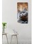 Temperli Cam Tablo Saat – Sevimli Gri Kedi Tasarımı (30×60 Cm)– Uv Baskı– CUSD133 5