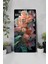 Turuncu Çiçek Desenli Temperli Cam Tablo Saat – 30X60 cm | Hd Uv Baskı– CUSD169 6