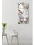 Altın Detaylı Beyaz Kelebek Temperli Cam Tablo Saat – 30X60 cm | Hd Uv Baskı– CUSD163 5