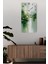 Yeşil ve Altın Soyut Desenli Temperli Cam Tablo Saat – 30X60 cm | Hd Uv Baskı– CUSD161 2