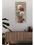 Temperli Cam Tablo Saat – Modern Çiçek ve Soyut Daire Deseni (30X60 Cm) Uv Baskı– CUSD094 2