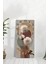 Temperli Cam Tablo Saat – Modern Çiçek ve Soyut Daire Deseni (30X60 Cm) Uv Baskı– CUSD094 3