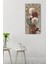 Temperli Cam Tablo Saat – Modern Çiçek ve Soyut Daire Deseni (30X60 Cm) Uv Baskı– CUSD094 5