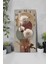 Temperli Cam Tablo Saat – Modern Çiçek ve Soyut Daire Deseni (30X60 Cm) Uv Baskı– CUSD094 6