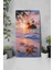 Tropikal Gün Batımı ve Deniz Kabukları Temalı Temperli Cam Duvar Saati – 33X33 cm Uv Baskı– CUSD064 6