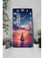 Gün Batımında Yelkenli Tekne Temalı Temperli Cam Duvar Saati – 30X60 cm Hd Uv Baskı– CUSD057 6
