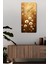 Altın Karahindiba Desenli Temperli Cam Tablo Saat – 30×60 Cm– Uv Baskı– CUSD138 2