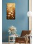 Altın Karahindiba Desenli Temperli Cam Tablo Saat – 30×60 Cm– Uv Baskı– CUSD138 4