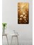 Altın Karahindiba Desenli Temperli Cam Tablo Saat – 30×60 Cm– Uv Baskı– CUSD138 5