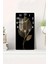 Temperli Cam Tablo Saat – Siyah Zeminli Altın Yaprak Desenli Tasarım (33×33 Cm)– Uv Baskı– CUSD121 1