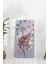 Beyaz Çiçek Desenli Uv Baskı Mdf Tablo Saat – 30X60 Cm– USD216 3