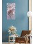 Beyaz Çiçek Desenli Uv Baskı Mdf Tablo Saat – 30X60 Cm– USD216 4