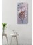 Beyaz Çiçek Desenli Uv Baskı Mdf Tablo Saat – 30X60 Cm– USD216 5