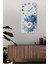 Mavi Beyaz Gül Desenli Temperli Cam Tablo Saat 30×60 cm Hd Uv Baskı– CUSD237 2
