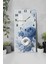 Mavi Beyaz Gül Desenli Temperli Cam Tablo Saat 30×60 cm Hd Uv Baskı– CUSD237 6
