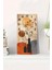 Temperli Cam Tablo Saat – Turuncu & Bej Vazo Desenli Modern Tasarım (30X60 Cm)– Uv Baskı– CUSD101 1