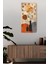 Temperli Cam Tablo Saat – Turuncu & Bej Vazo Desenli Modern Tasarım (30X60 Cm)– Uv Baskı– CUSD101 2