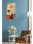 Temperli Cam Tablo Saat – Turuncu & Bej Vazo Desenli Modern Tasarım (30X60 Cm)– Uv Baskı– CUSD101 4