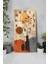 Temperli Cam Tablo Saat – Turuncu & Bej Vazo Desenli Modern Tasarım (30X60 Cm)– Uv Baskı– CUSD101 6