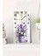 Mor Lale ve Iris Çiçekleri Desenli Temperli Cam Tablo Saat – 30×60 cm Hd Uv Baskı– CUSD215 1