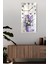 Mor Lale ve Iris Çiçekleri Desenli Temperli Cam Tablo Saat – 30×60 cm Hd Uv Baskı– CUSD215 2