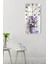 Mor Lale ve Iris Çiçekleri Desenli Temperli Cam Tablo Saat – 30×60 cm Hd Uv Baskı– CUSD215 5