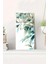 Tropikal Yaprak Desenli Temperli Cam Tablo Saat – 30×60 cm Hd Uv Baskı– CUSD208 1