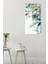 Tropikal Yaprak Desenli Temperli Cam Tablo Saat – 30×60 cm Hd Uv Baskı– CUSD208 5