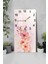 Pembe Çiçek Desenli Temperli Cam Tablo Saat – 30×60 cm Hd Uv Baskı– CUSD205 6
