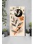 Temperli Cam Tablo Saat – Bej & Siyah Yaprak Desenli Minimal Tasarım (33×33 Cm) Uv Baskı– CUSD097 6