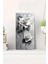 Gümüş Güller Temalı Temperli Cam Duvar Saati – 33X33 cm – Sessiz Mekanizma & Hd Uv Baskı– CUSD062 1