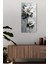 Gümüş Güller Temalı Temperli Cam Duvar Saati – 33X33 cm – Sessiz Mekanizma & Hd Uv Baskı– CUSD062 2