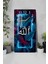 Allah Yazılı Neon Çerçeveli Temperli Cam Tablo Saat (30X60 Cm) – CUSD028 6