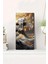 Temperli Cam Tablo Saat –altın Yansımalarla Japon Dalga Temalı Tasarım (30X60 Cm)– Uv Baskı– CUSD112 1
