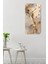 Bej ve Altın Damar Desenli Temperli Cam Tablo Saat – 30×60 cm Hd Uv Baskı– CUSD204 5