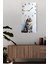 Kedi Temalı Temperli Cam Tablo Saat – 30×60 Cm– Uv Baskı– CUSD137 2